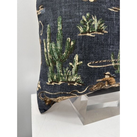 Canaan Western Rodeo Throw Pillow Cotton Blend 20”x20” Duck Feathers Filled - Picture 4 of 12